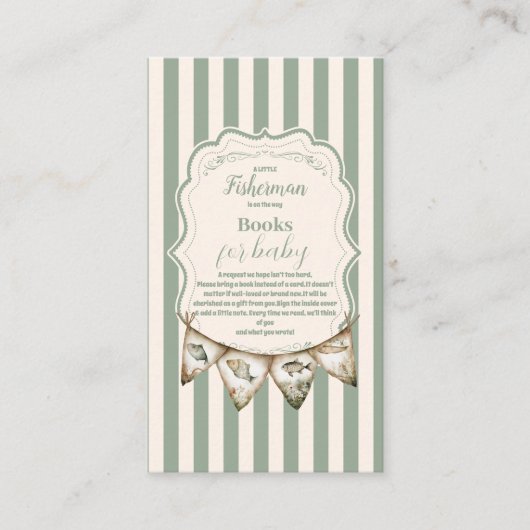 ボホリトルフィッシャーマン魚釣りブックスベビー エンクロージャーカード (正面)