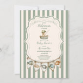 ボホリトルフィッシャーマン魚釣りベビーシャワー 招待状 (正面)