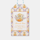 ボホリトルラムパンプキンウォーターカラーベビーシャワー ギフトタグ (正面)