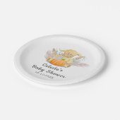 ボホリトルラムパンプキンウォーターカラーベビーシャワー ペーパープレート (アングル)