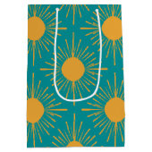 ボホリトルレイオブサンターコイズ赤ちゃんシャワー ミディアムペーパーバッグ (裏面)