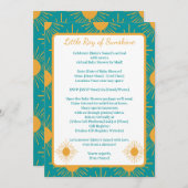 ボホリトルレイ太陽ターコイズシャワーバイディスタンス 招待状 (正面/裏面)