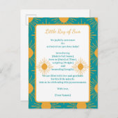 ボホリトルレイ太陽ターコイズ誕生のお知らせ 案内ポストカード (正面/裏面)