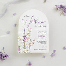 ボホリトルワイルドフラワーウォーターカラーアーチ赤ちゃんシャワー