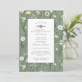 ボホリトルワイルドフラワーガールベビーシャワー招待状 招待状 (スタンド正面)