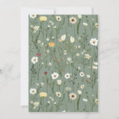 ボホリトルワイルドフラワーガールベビーシャワー招待状 招待状 (裏面)