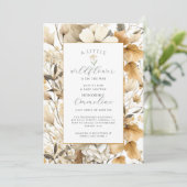 ボホリトルワイルドフラワーガールベビーシャワー招待状 招待状 (スタンド正面)
