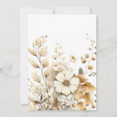 ボホリトルワイルドフラワーガールベビーシャワー招待状 招待状 (裏面)