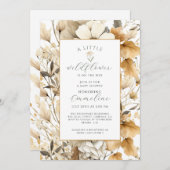ボホリトルワイルドフラワーガールベビーシャワー招待状 招待状 (正面/裏面)