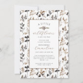 ボホリトルワイルドフラワーガールベビーシャワー招待状 招待状 (正面)