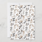 ボホリトルワイルドフラワーガールベビーシャワー招待状 招待状 (裏面)