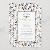 ボホリトルワイルドフラワーガールベビーシャワー招待状 招待状 (正面/裏面)