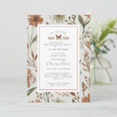 ボホリトルワイルドフラワーガールベビーシャワー招待状 招待状 (スタンド正面)