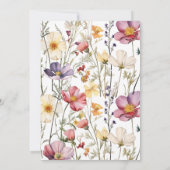 ボホリトルワイルドフラワーガールベビーシャワー招待状 招待状 (裏面)