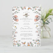 ボホリトルワイルドフラワーガールベビーシャワー招待状 招待状 (スタンド正面)
