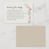 ボホリトルワイルドフラワーブックベビー エンクロージャーカード (正面/裏面)