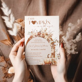 ボホリトル素朴カボチャ秋ベビーシャワー 招待状