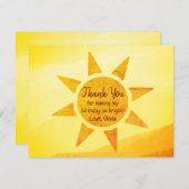ボホリトル金ゴールドサンシャイン誕生日サンキューカード サンキューカード (正面/裏面)