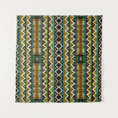 ボホリピート。幾何学的シームレス刺繍。デコラ タペストリー (正面(横))