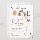 ボホリル恋しく思ワンダーフル誕生日招待状 案内状 (正面)