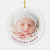 ボホリースおばあちゃん初めてのクリスマス写真 セラミックオーナメント (裏面)