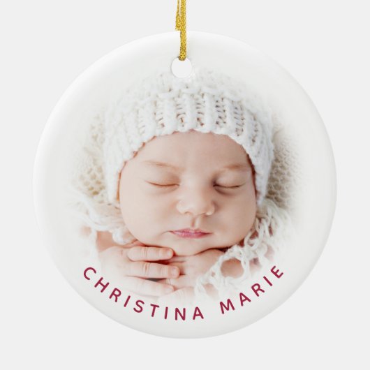 ボホリースおばあちゃん初めてのクリスマス写真 セラミックオーナメント (裏面)