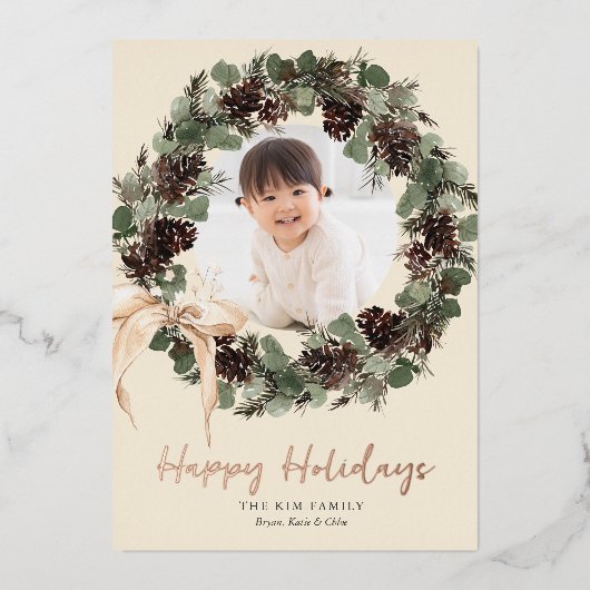 ボホリースウィズボウフォトホリデイ 箔シーズンカード (正面)