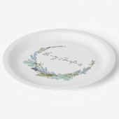 ボホリースメリークリスマスモダンデザイン ペーパープレート (アングル)