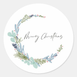 ボホリースメリークリスマスモダンデザイン ラウンドシール