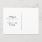 ボホリースワンフォト卒業パーティー招待状 案内ポストカード (裏面)