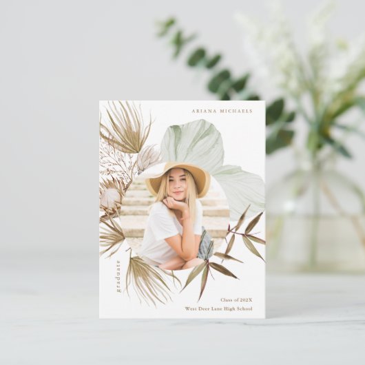 ボホリースワンフォト卒業パーティー招待状 案内ポストカード (スタンド正面)