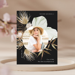 ボホリースワンフォト卒業パーティー招待状 案内ポストカード