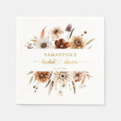 ボホリース秋インラブフローラブライダルシャワー スタンダードカクテルナプキン (正面)