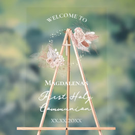 ボホリース第一聖餐式ウェルカムサイン アクリルサイン