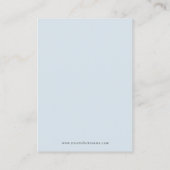 ボホリーフダスティブルーイヤリングジュエリーディスプレイ 名刺 (裏面)