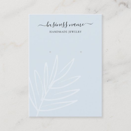 ボホリーフダスティブルーイヤリングジュエリーディスプレイ 名刺 (正面)