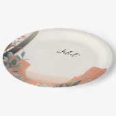 ボホリーフデザートカッティ多肉性ブライダルシャワー ペーパープレート (アングル)