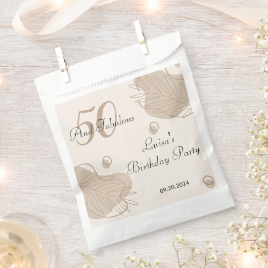 ボホリーフモダンオールエイジズ誕生日 フェイバーバッグ (クリップ留めされた状態)