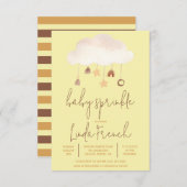 ボホレイノクラウド&スター男女兼用ベビースプリンクル 招待状 (正面/裏面)