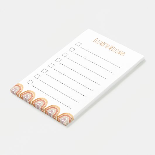 ボホレイモダンンボパーソナライズされたーガールスクール ポストイット (アングル)