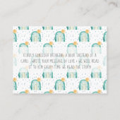 ボホレイモダンンボーティール(緑がかった色)ブックスベビー囲い 名刺 (裏面)