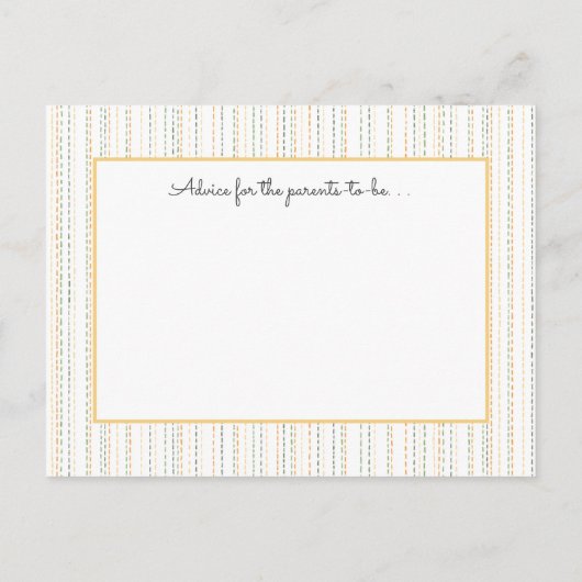 ボホレインベビーシャワーアドバイスカード アドバイスカード (裏面)