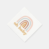 ボホレインボインピンクベビーシャワー スタンダードカクテルナプキン (角)