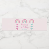 ボホレインボウズハート1st誕生日パーティー ペットボトルラベル (シングルラベル)