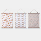 ボホレインボウズ子供部屋ぶら下がったズタペストリーウォールアート 吊り下げ型タペストリー (トリプル)