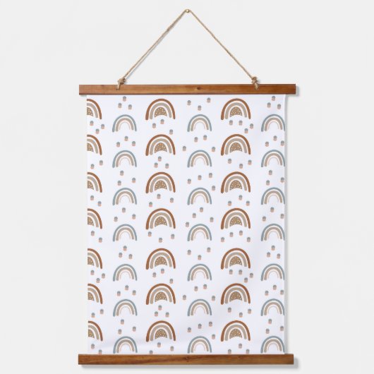 ボホレインボウズ子供部屋ぶら下がったズタペストリーウォールアート 吊り下げ型タペストリー (正面2)