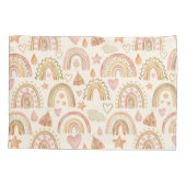 ボホレインボウズ自然ウォームテラコッタトーン 枕カバー (裏面)