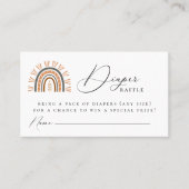 ボホレインボーおむつラッフルエンクロージャカード プレイスカード (正面)