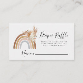 ボホレインボーおむつラッフルカード 名刺
