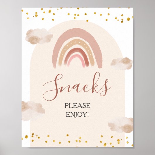 ボホレインボーは彼女はオンダーフル誕生日スナック ポスター (正面)